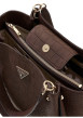Thumbnail Sac à main Lorella chocolat avec une bandoulière ajustable et un imprimé croco - Image 4