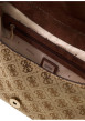 Thumbnail Sac à main porté épaule beige orné d'un monogramme logotypé et le logo doré - Image 5
