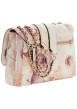 Thumbnail Sac à main porté épaule rose orné d'un monogramme fleuri et le logo doré - Image 2