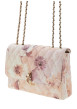 Thumbnail Sac à main porté épaule rose orné d'un monogramme fleuri et le logo doré - Image 3