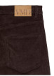 Thumbnail Pantalon en coton marron coupe bootcut pourvu de poches plaquées - Image 2