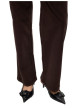 Thumbnail Pantalon en coton marron coupe bootcut pourvu de poches plaquées - Image 5