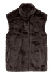 Thumbnail Gilet marron sans manche à coupe droite pourvu d'un col montant