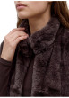 Thumbnail Gilet marron sans manche à coupe droite pourvu d'un col montant - Image 4