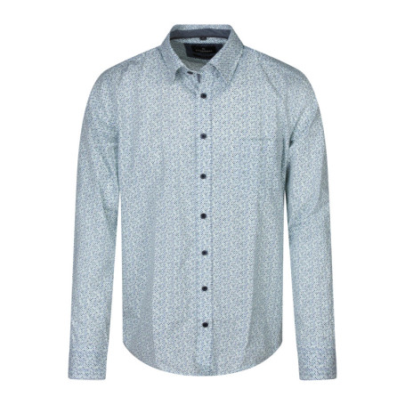 Chemise en coton bleue et verte à motifs dotée...
