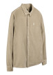 Thumbnail Chemise en velours côtelé beige avec des boutons et le logo brodé - Image 3
