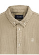 Thumbnail Chemise en velours côtelé beige avec des boutons et le logo brodé - Image 4