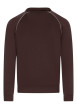 Thumbnail Sweat zippé en coton brun à coupe droite pourvu d'un col montant - Image 2