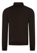 Thumbnail Sweat en coton mélangé chocolat doté d'une coupe stretch avec un col camionneur - Image 2