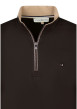 Thumbnail Sweat en coton mélangé chocolat doté d'une coupe stretch avec un col camionneur - Image 3