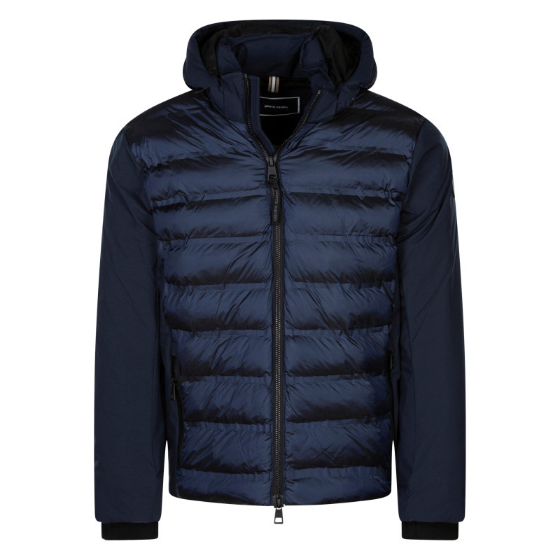 Cardin Sportswear - Doudoune Bleu Marine Bi-matière à Coupe Droite Pourvue D'une Capuche - Bleu Foncé