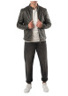 Thumbnail Blouson en cuir de mouton marron à coupe droite pourvu d'un col motard - Image 8
