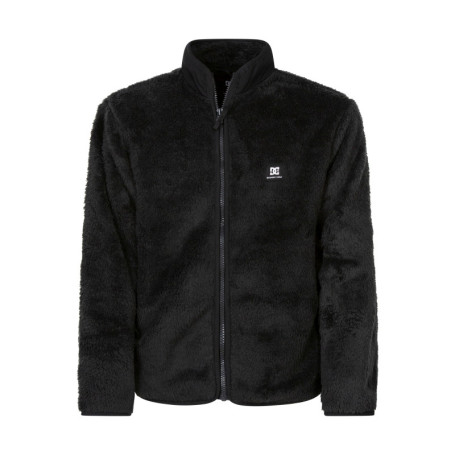 Sweat zippé noir uni muni d'une coupe droite et...