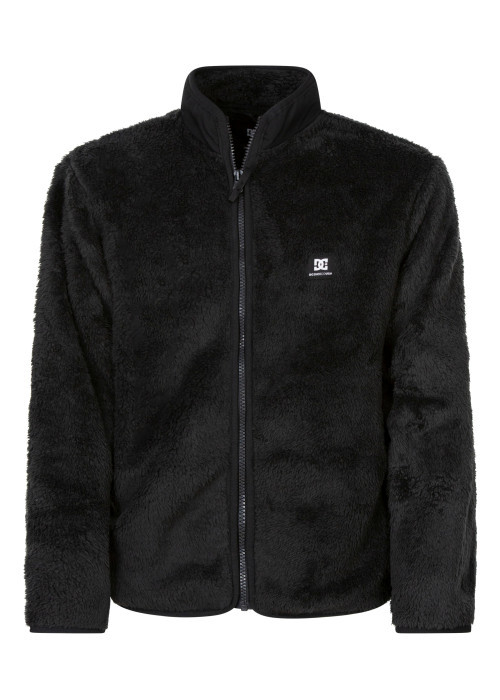 Sweat zippé noir uni muni d'une coupe droite et...