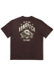 Thumbnail T-shirt marron en coton à imprimé squelette doté d'une coupe droite - Image 2