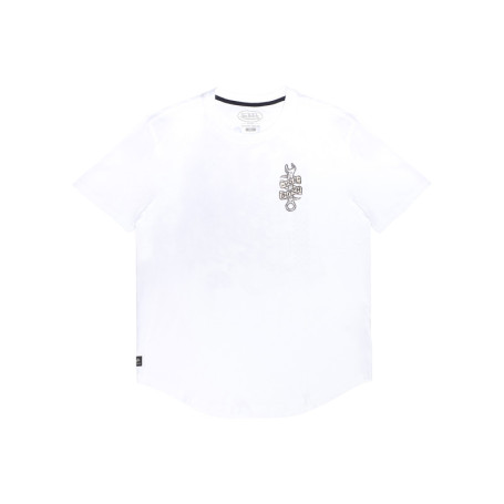 T-shirt blanc en coton à imprimé clé anglaise...