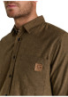 Thumbnail Chemise en coton marron à coupe droite pourvue d'un col à revers - Image 4