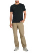 Thumbnail T-shirt col rond en coton noir avec poche poitrine plaquée et motif brodé - Image 4