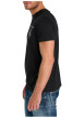 Thumbnail T-shirt col rond en coton noir avec imprimé moto sur la poitrine - Image 4