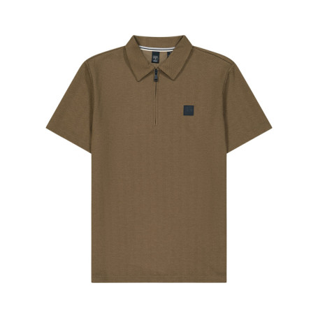 Polo à manches courtes doté d'un zip de...