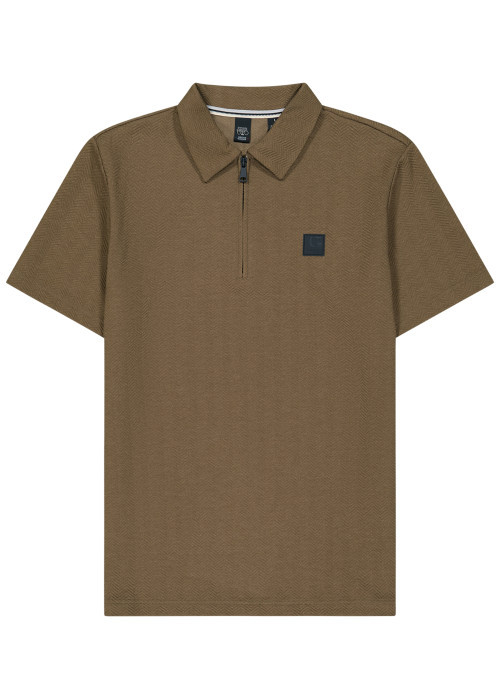 Polo à manches courtes doté d'un zip de...