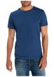 Thumbnail T-shirt en coton à col rond en bord-côte pourvu de manches courtes - Image 3