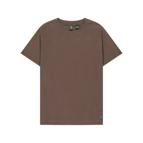 T-shirt en coton chocolat pourvu d'une coupe...