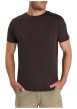 Thumbnail T-shirt en coton chocolat pourvu d'une coupe droite et d'un col rond - Image 4