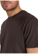 Thumbnail T-shirt en coton chocolat pourvu d'une coupe droite et d'un col rond - Image 5