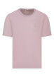 Thumbnail T-shirt en coton mauve à coupe droite pourvu d'un col rond et de manches courtes