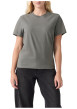 Thumbnail T-shirt en coton gris à coupe droite pourvu d'un col rond et de manches courtes - Image 3