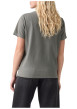 Thumbnail T-shirt en coton gris à coupe droite pourvu d'un col rond et de manches courtes - Image 4