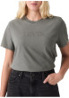 Thumbnail T-shirt en coton gris à coupe droite pourvu d'un col rond et de manches courtes - Image 6