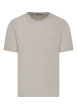 Thumbnail T-shirt en coton beige à coupe droite pourvu d'un col rond et de manches courtes