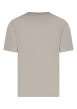 Thumbnail T-shirt en coton beige à coupe droite pourvu d'un col rond et de manches courtes - Image 2