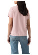 Thumbnail T-shirt en coton rose à coupe droite pourvu d'un col rond et de manches courtes - Image 4