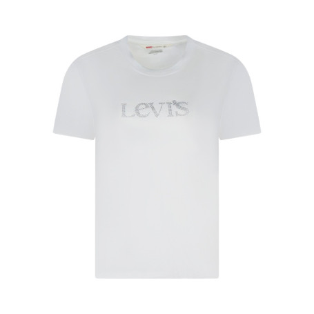 T-shirt en coton blanc à coupe droite pourvu...