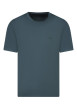 Thumbnail T-shirt en coton vert à coupe droite pourvu d'un col rond et de manches courtes