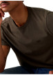 Thumbnail T-shirt en coton anthracite à coupe droite pourvu de manches courtes - Image 5