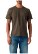 Thumbnail T-shirt en coton anthracite à coupe droite pourvu de manches courtes - Image 6