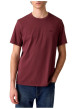 Thumbnail T-shirt en coton bordeaux à coupe droite pourvu de manches courtes - Image 3