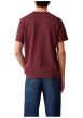 Thumbnail T-shirt en coton bordeaux à coupe droite pourvu de manches courtes - Image 4