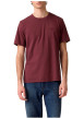 Thumbnail T-shirt en coton bordeaux à coupe droite pourvu de manches courtes - Image 6