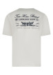 Thumbnail T-shirt en coton écru imprimé à coupe droite pourvu d'un col rond - Image 2