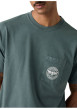 Thumbnail T-shirt en coton ardoise à coupe droite pourvu d'un col rond - Image 5
