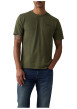 Thumbnail T-shirt en coton kaki à coupe droite pourvu de manches courtes - Image 6