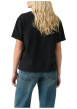 Thumbnail T-shirt en coton noir à coupe droite pourvu d'un col rond et de manches courtes - Image 4