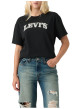 Thumbnail T-shirt en coton noir à coupe droite pourvu d'un col rond et de manches courtes - Image 6