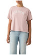 Thumbnail T-shirt en coton rose à coupe droite pourvu d'un col rond et de manches courtes - Image 3