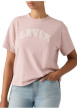 Thumbnail T-shirt en coton rose à coupe droite pourvu d'un col rond et de manches courtes - Image 6
